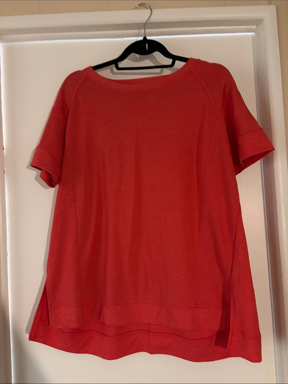 Sonoma Short Sleeve Tunic Top - Coral Red